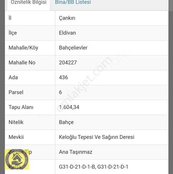 Eldivan Bahçelievler Satılık Bağ & Bahçe Vizyon Emlak'tan Eldivan Her Bölgesinde Çeşitli Arsa Ve Tarlalar