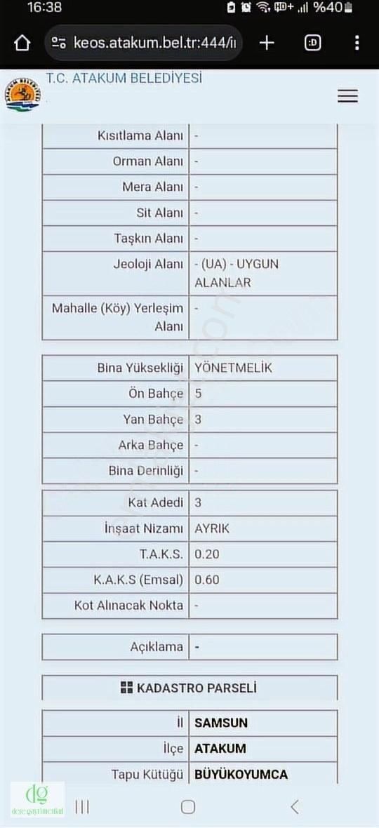 Dere Gayrimenkul Dilek'ten Büyükoyumcada Satılık Villa Arsası - Görsel 5