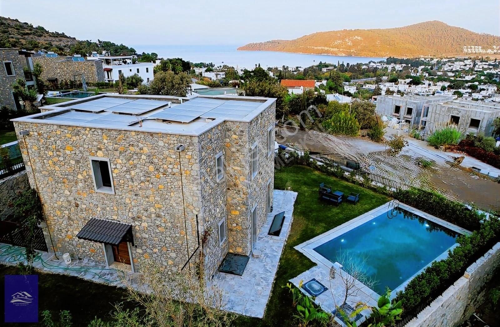 Muğla Bodrum Havuzlu Satılık Müstakil Ev Bodrum Gölköy Satılık Taş Villa