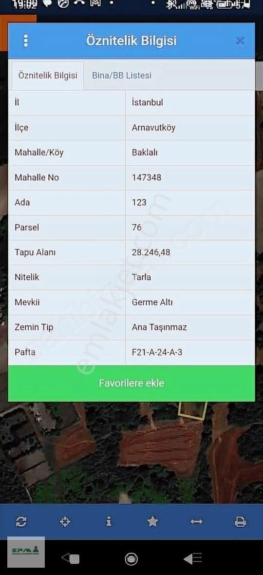 Arnavutköy Baklalı Satılık Tarla Epa Tekbir Gayrimenkulden Satılık Arnavutköy De 1000 M2 Arsa