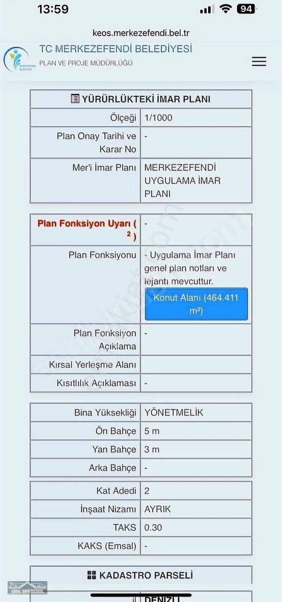 Merkezefendi Göveçlik Satılık Villa İmarlı GÖVEÇLİKTE MÜKEMMEL KONUMDA SATILIK VİLLALIK ARSA