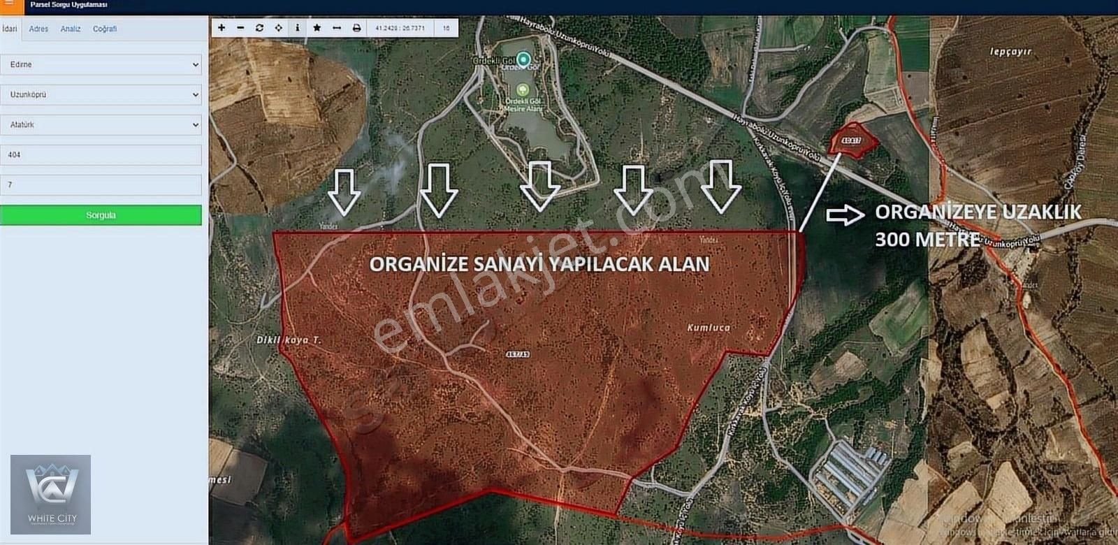 Uzunköprü Atatürk Satılık Tarla Uzunköprü Atatürk,organize Sanayinin Tam Karşısında, Yola Cephe