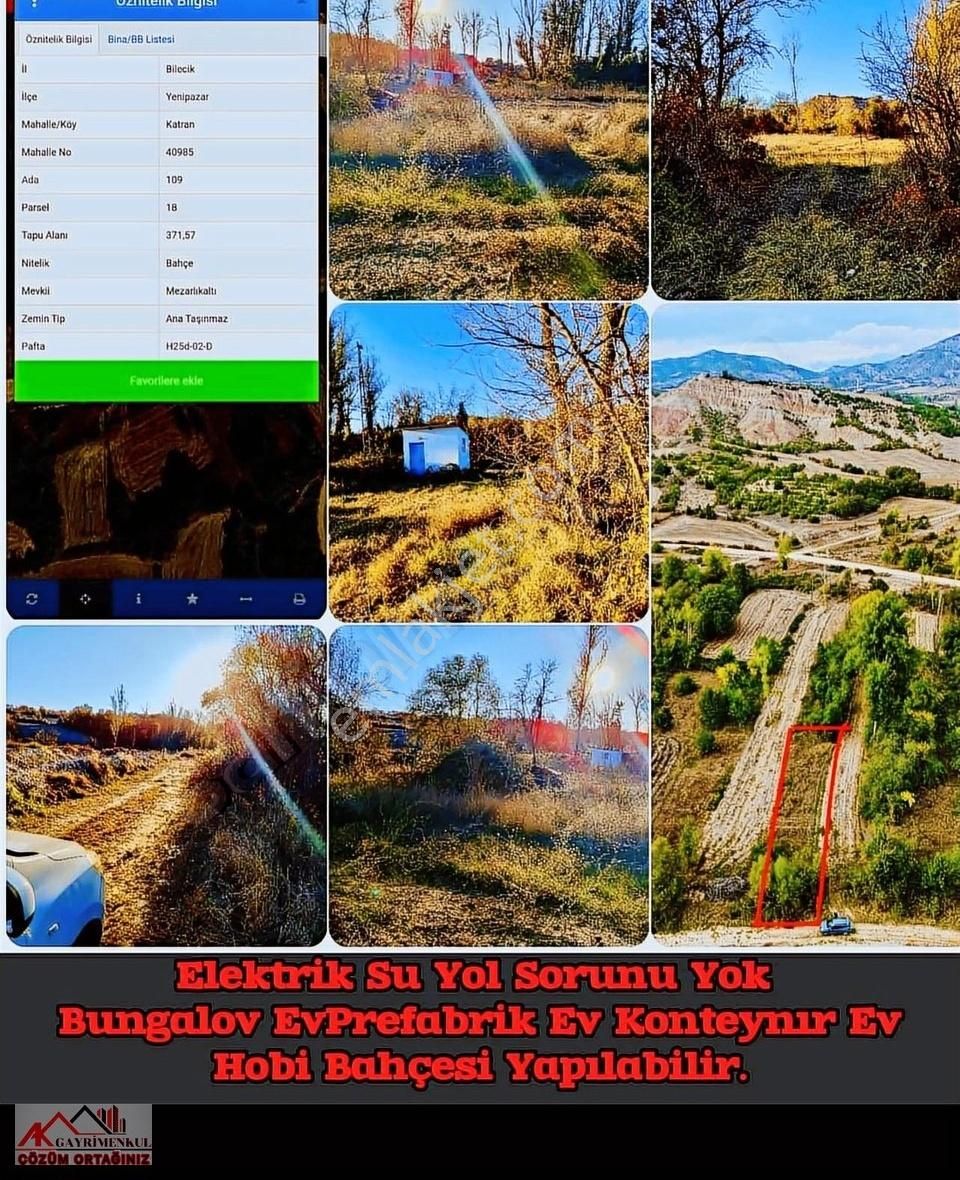 Yenipazar Katran Köyü Satılık Bağ & Bahçe BAĞ EVİ HOBİ BAHÇESİ YAPILIR KENDİ YERİMİZ