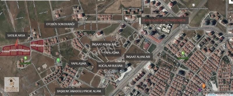 Pursaklar Mimar Sinan Satılık Konut İmarlı Pursaklar Devlet Hastanesi Yakını Yapılaşmaya Yakın Satılık Arsa