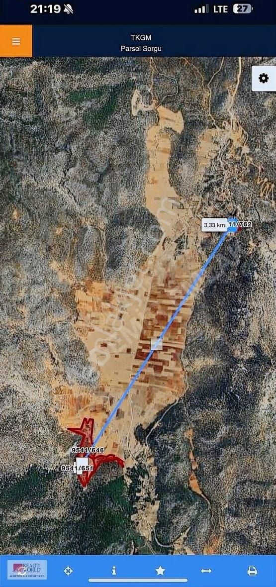 Döşemealtı Akkoç Satılık Tarla Antlya Döşemealtı Akkoçda 3936 M2 Hesaplı Arsa Etrafı Mera