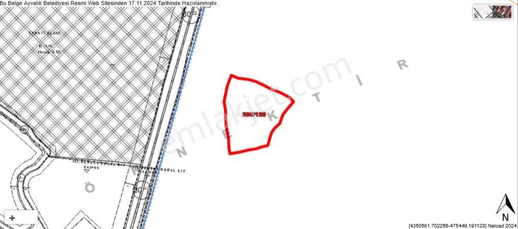 Ayvalık Küçükköy Satılık Zeytinlik  Ayvalık Küçükköy'de Satılık, İmar Sınırında, 120 Ağaç Zeytinlik