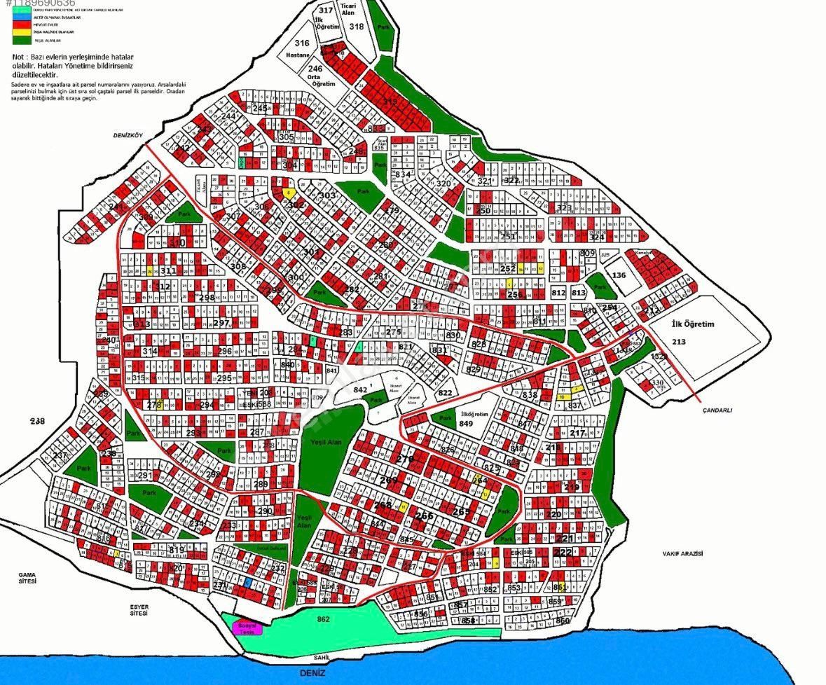 Dikili Çandarlı Satılık Villa İmarlı ÇANDARLI BİMEYKO DA İMARLI VİLLA ARSASI ARAÇ TAKASINA UYGUN