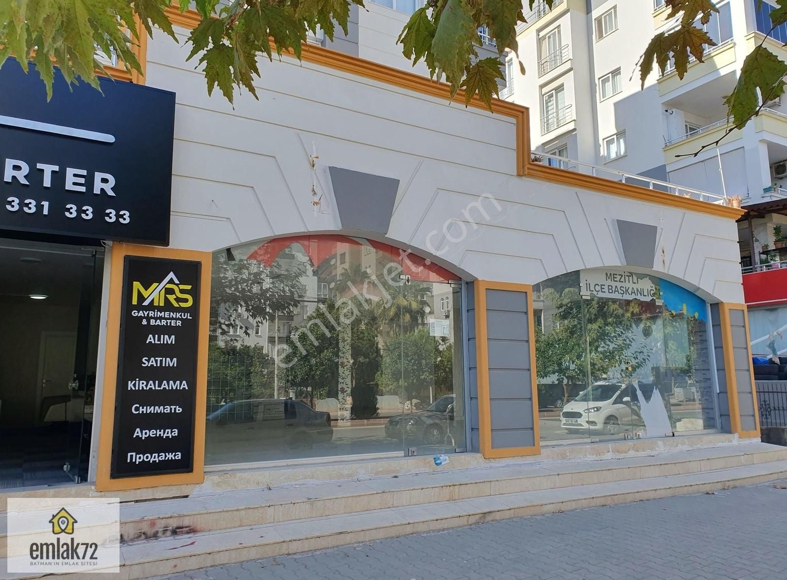 Mezitli Yeni Kiralık Dükkan & Mağaza MEZİTLİ YENİ BELEDİYE ÇAPRAZINDA 210M2 GENİŞ CADDE ÜSTÜ DÜKKAN