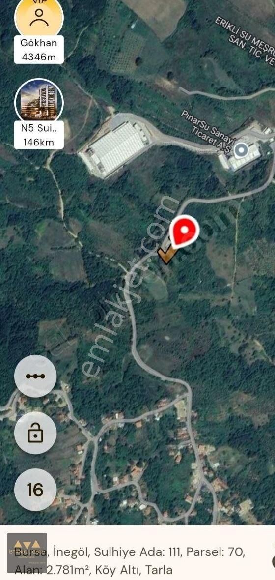 Bursa İnegöl Sulhiye Mahallesi'nde 2,781.53m2 Tarla - Görsel 3