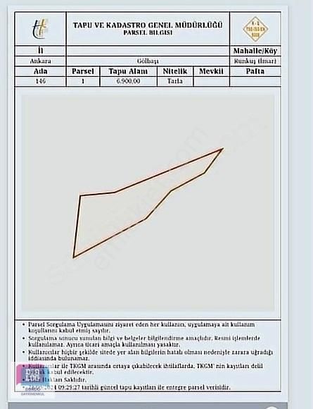 Gölbaşı Dikilitaş Satılık Tarla MÜSTAKİL PARSEL TARLA İMARA YAKIN