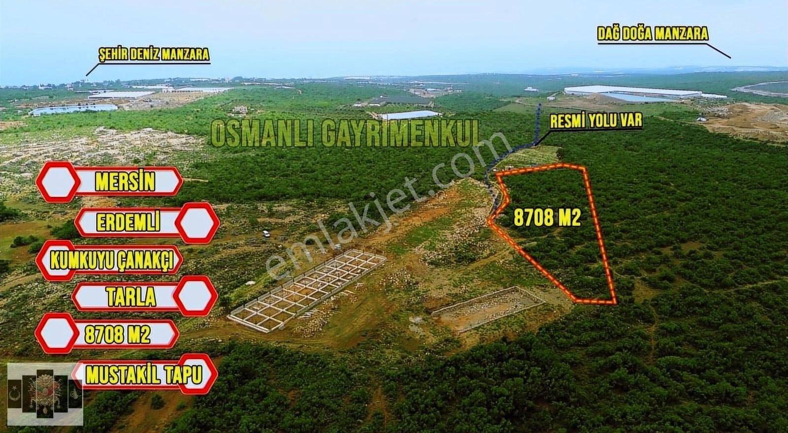 Erdemli Kumkuyu Çanakçı Satılık 8708 M2 Parsel - Görsel 7