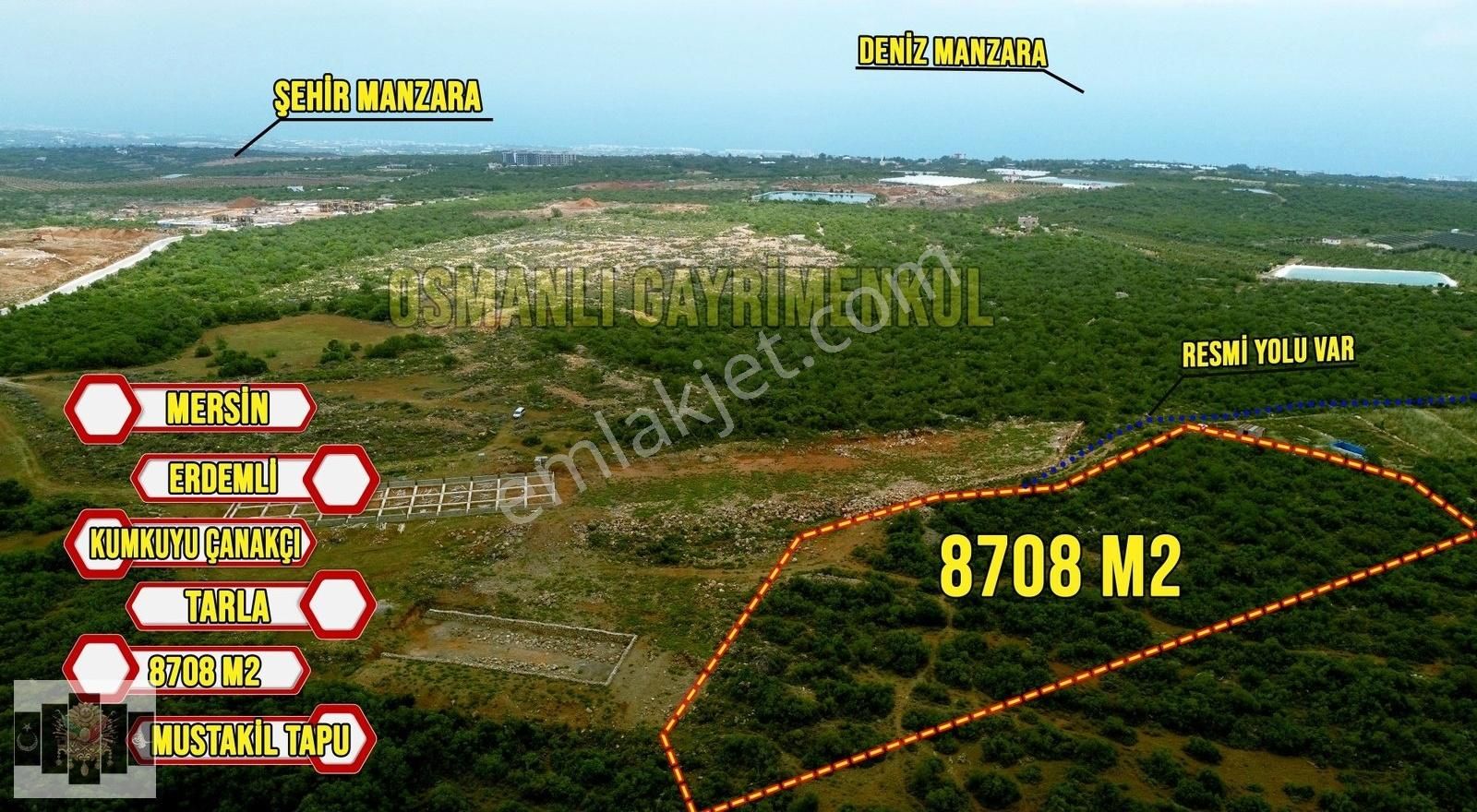 Erdemli Kumkuyu Çanakçı Satılık 8708 M2 Parsel - Görsel 5