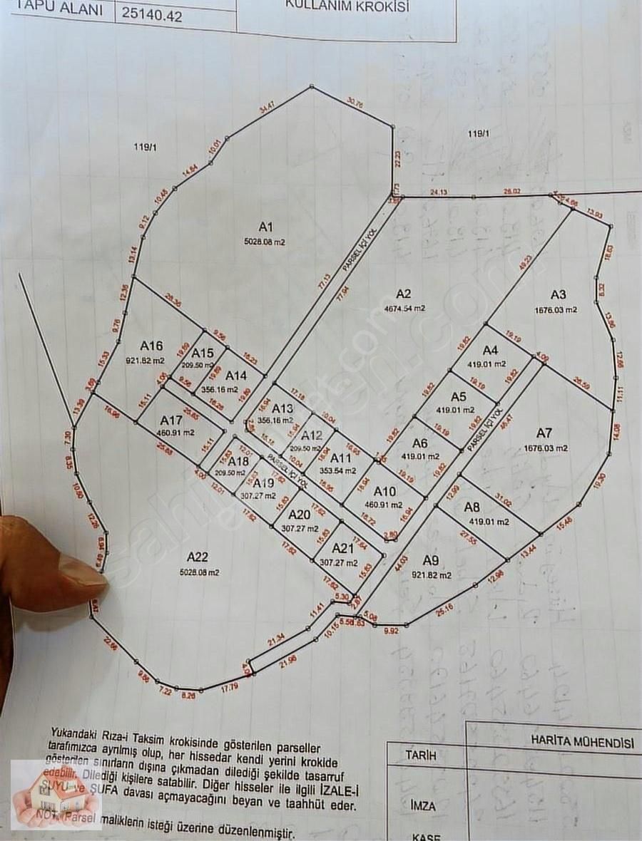 Süleymanlı Gölet Manzaralı 420m2 Satılık Bahçe - Görsel 4
