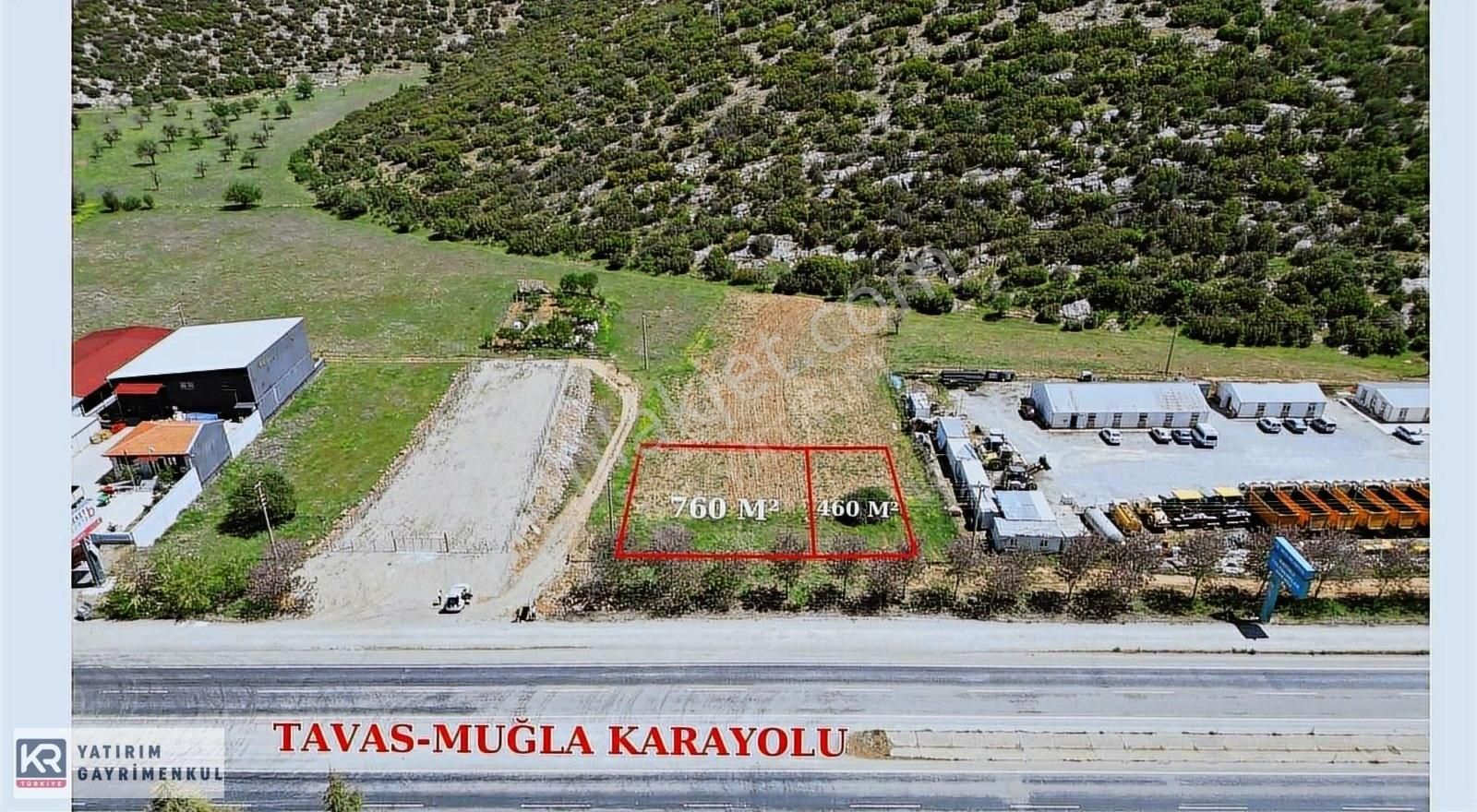 Tavas Samanlık Satılık Ticari İmarlı KR YATIRIM'dan Tavas - Muğla yolu üzeri Satılık Ticari Arsa