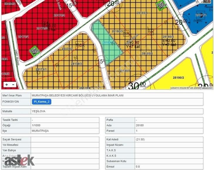 Muratpaşa Yeşilova Satılık Konut İmarlı 2 Hissedarlı, Muvafakatlı, Satılık Arsa