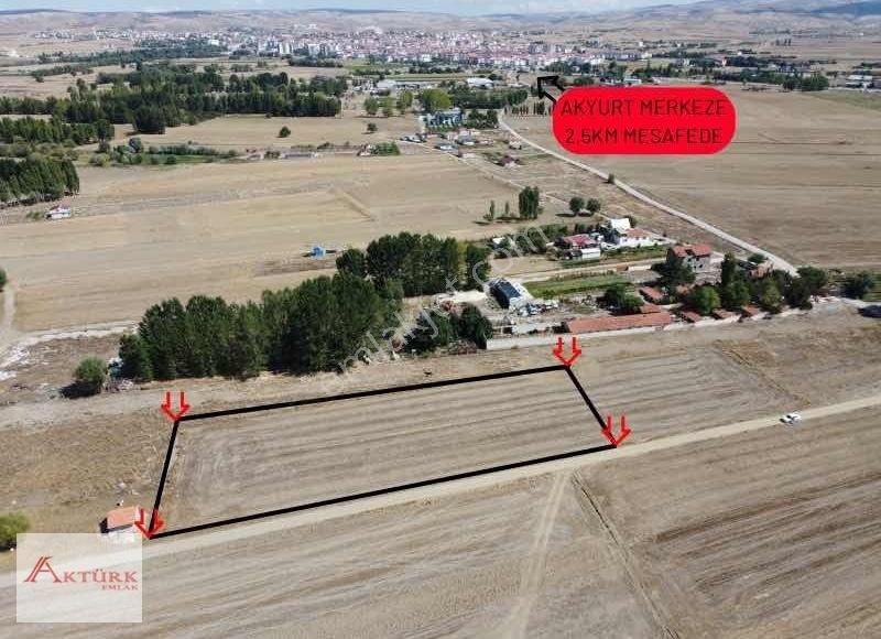 Akyurt Büğdüz Satılık Tarla /*AKTÜRK EMLAKTAN*\3000m2TEK TAPU İMARA 700m FIRSAT TARLA