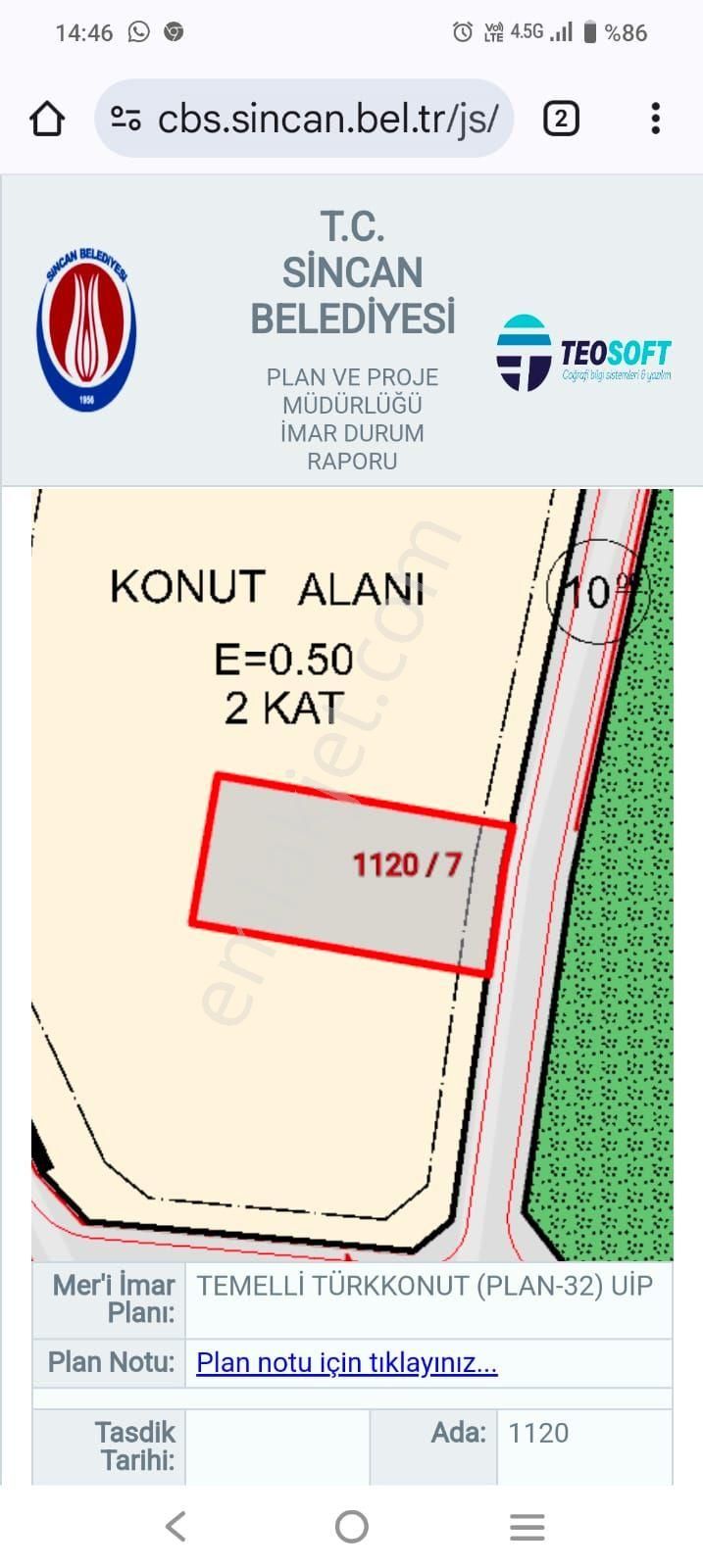 Çankaya Devlet Satılık Konut İmarlı Satılık Temelli de Villa Parseli