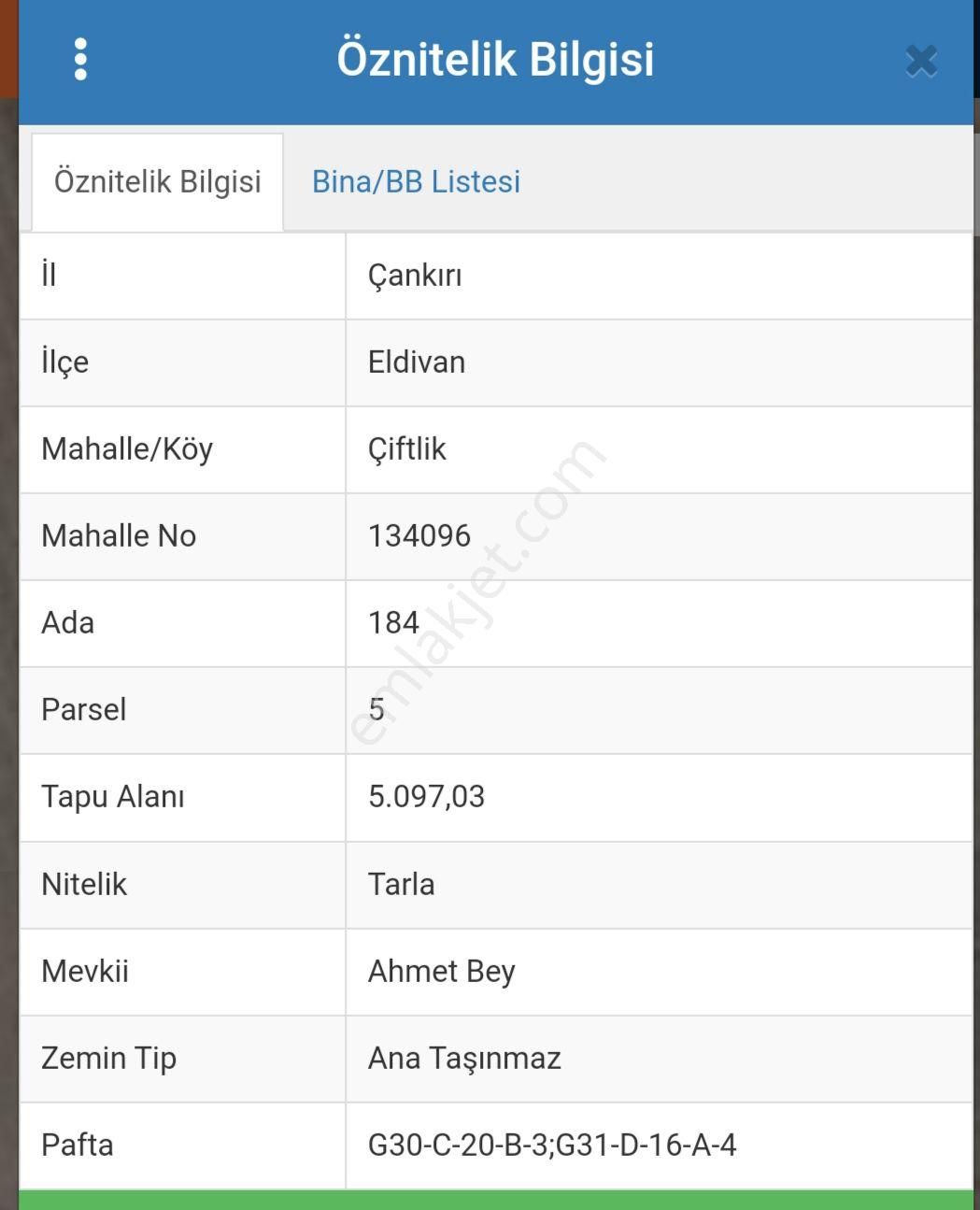 Eldivan Çiftlikköy Köyü Satılık Tarla  ELDİVAN ÇİFTLİK DE SATILIK TARLA