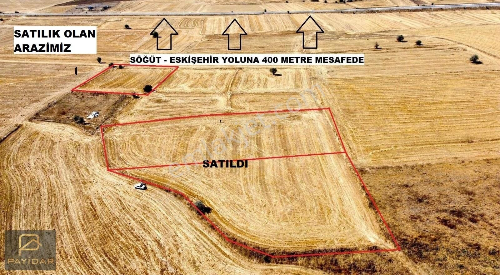 Söğüt Yeşilyurt Köyü Satılık Tarla Söğüt Eskişehir Yoluna Yürüme Mesafesinde , Etrafı Açık Arazi!