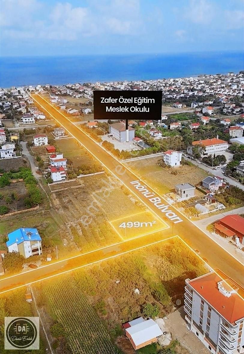 Atakum Camii Satılık Villa İmarlı Damla Emlak'tan Taflan Deniz Tarafı Köşe 500 M2 Arsa