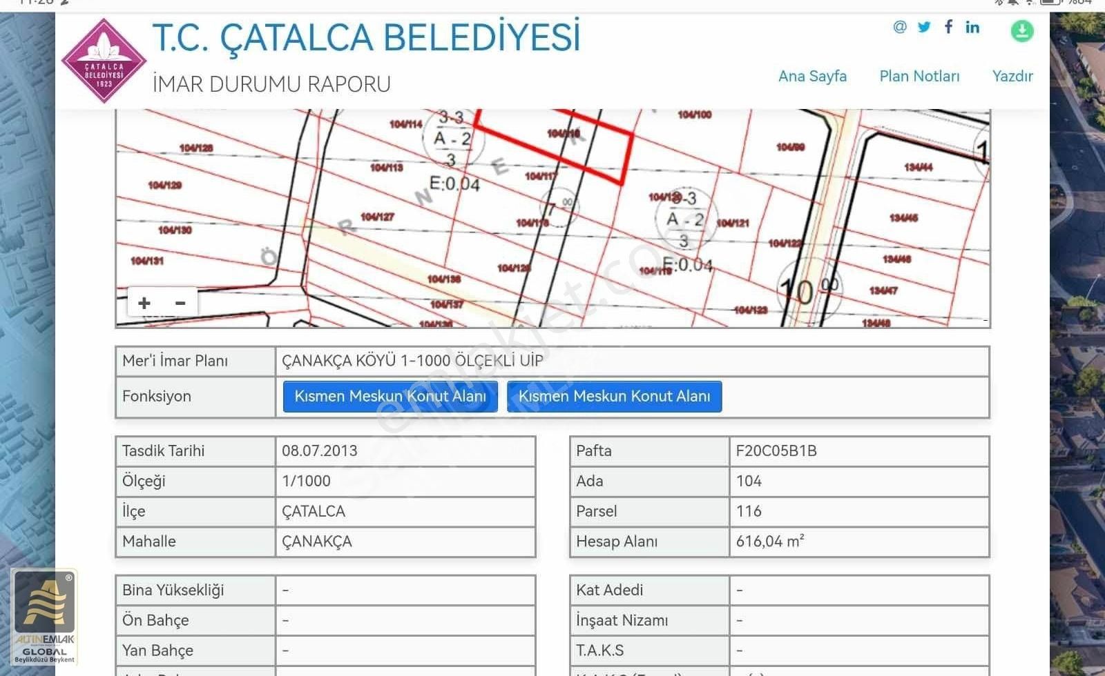 Çatalca Çanakça Satılık Tarla ÇATALCA ÇANAKÇA TEK TAPU SATILIK TARLA