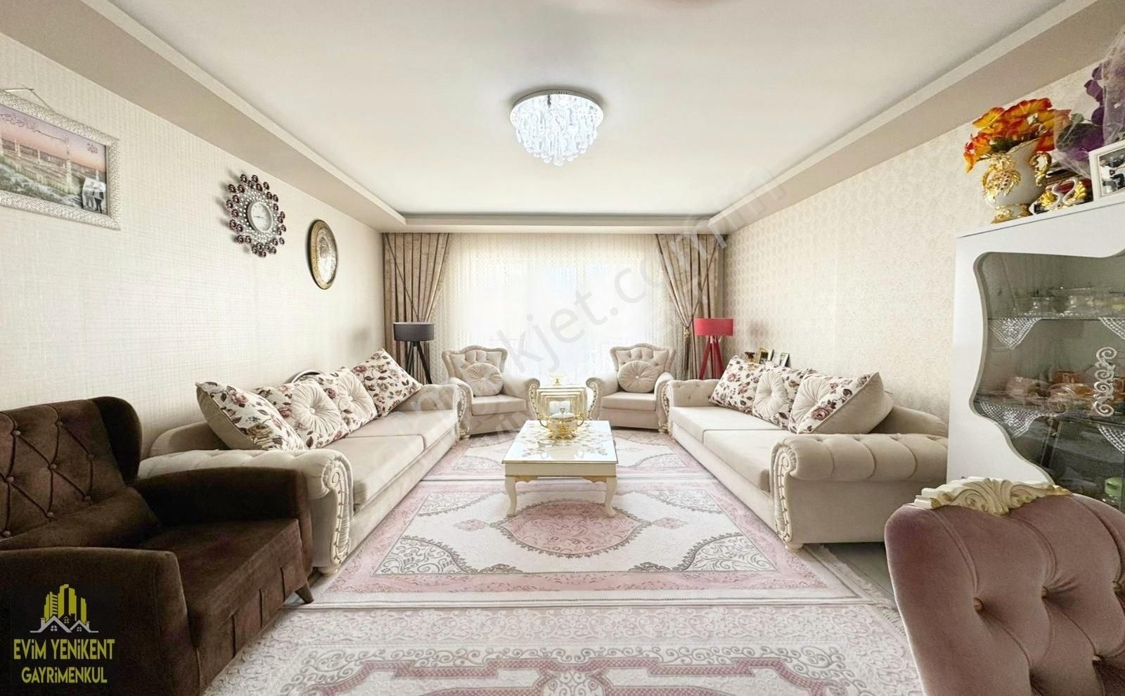 Sincan Menderes Satılık Daire MELİH GÖKÇEK BLV. ÜSTÜ LİMİTSİZ KREDİ 1. ARA KAT 165m² LÜX 4+1