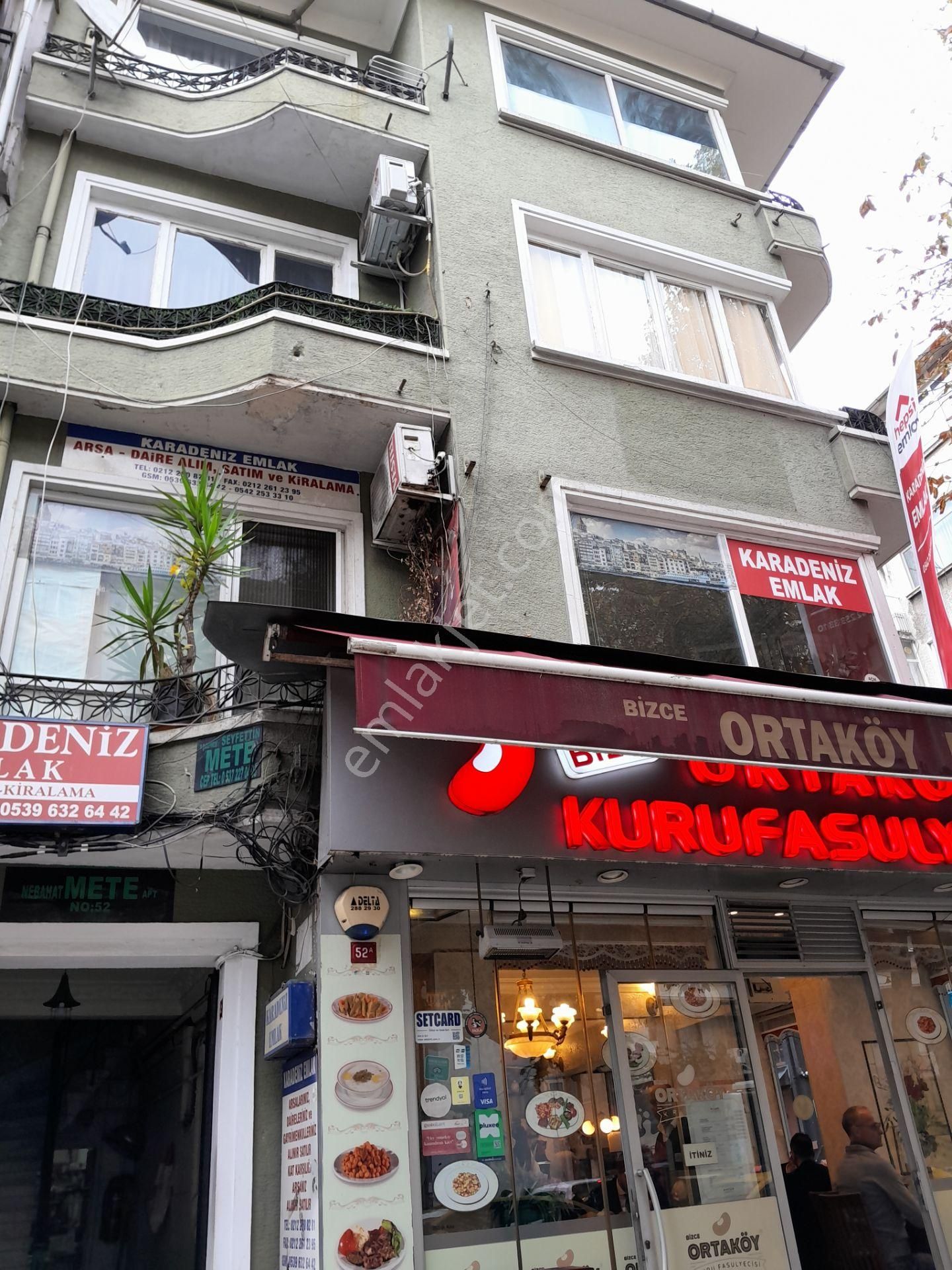 Beşiktaş Ortaköy Satılık İşhanı  KARADENİZ EMLAK BEŞİKTAŞ ORTAKÖY DE  DEREBOYU CADDESİ ÜZERİNDE  KOPLE BİNA