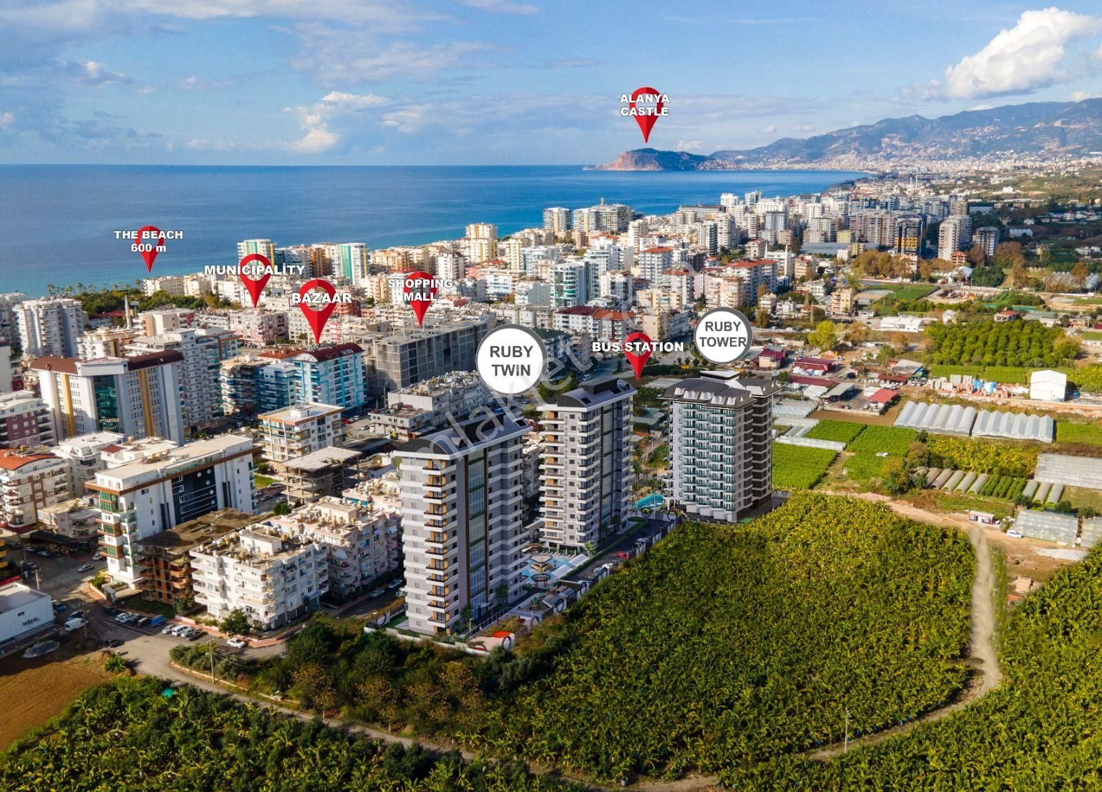 Alanya Mahmutlar Satılık Daire  ALANYA MAHMUTLAR 1+1 50M2 EŞYALI FULL AKTİVİTELİ DAİRE