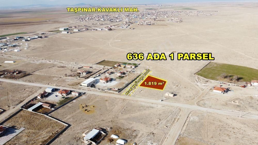 Cihanbeyli Taşpınar Satılık Konut İmarlı  KONYA / CİHANBEYLİ / TAŞPINAR-YENİYAYLA MAHALLESİNDE 1.819 m² MÜSTAKİL İMARLI ARSA