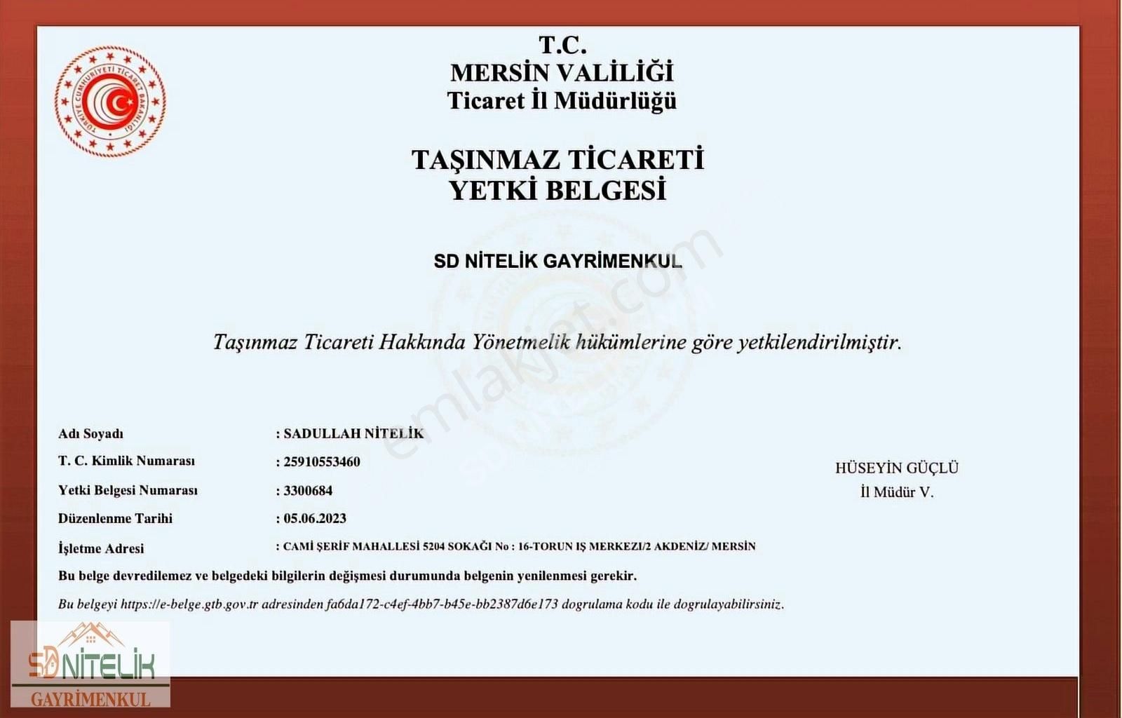 Akdeniz Hamidiye Satılık Ofis SD NİTELİK'DEN ÇAMLIBELDE İŞ YERİNE UYGUN 4+1 DAİRE !!!