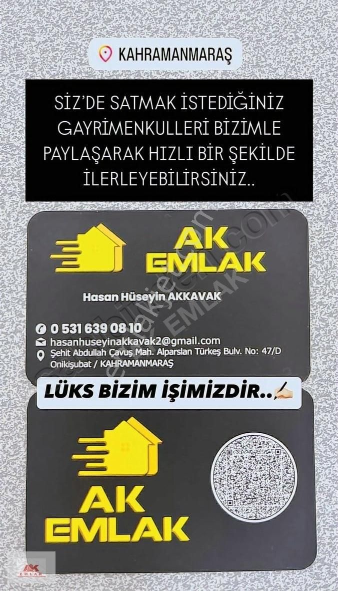 Onikişubat Fatih Satılık Daire KREDİYE UYGUN FIRSAT 2+1 DAİRE ÇİFT BALKONLU