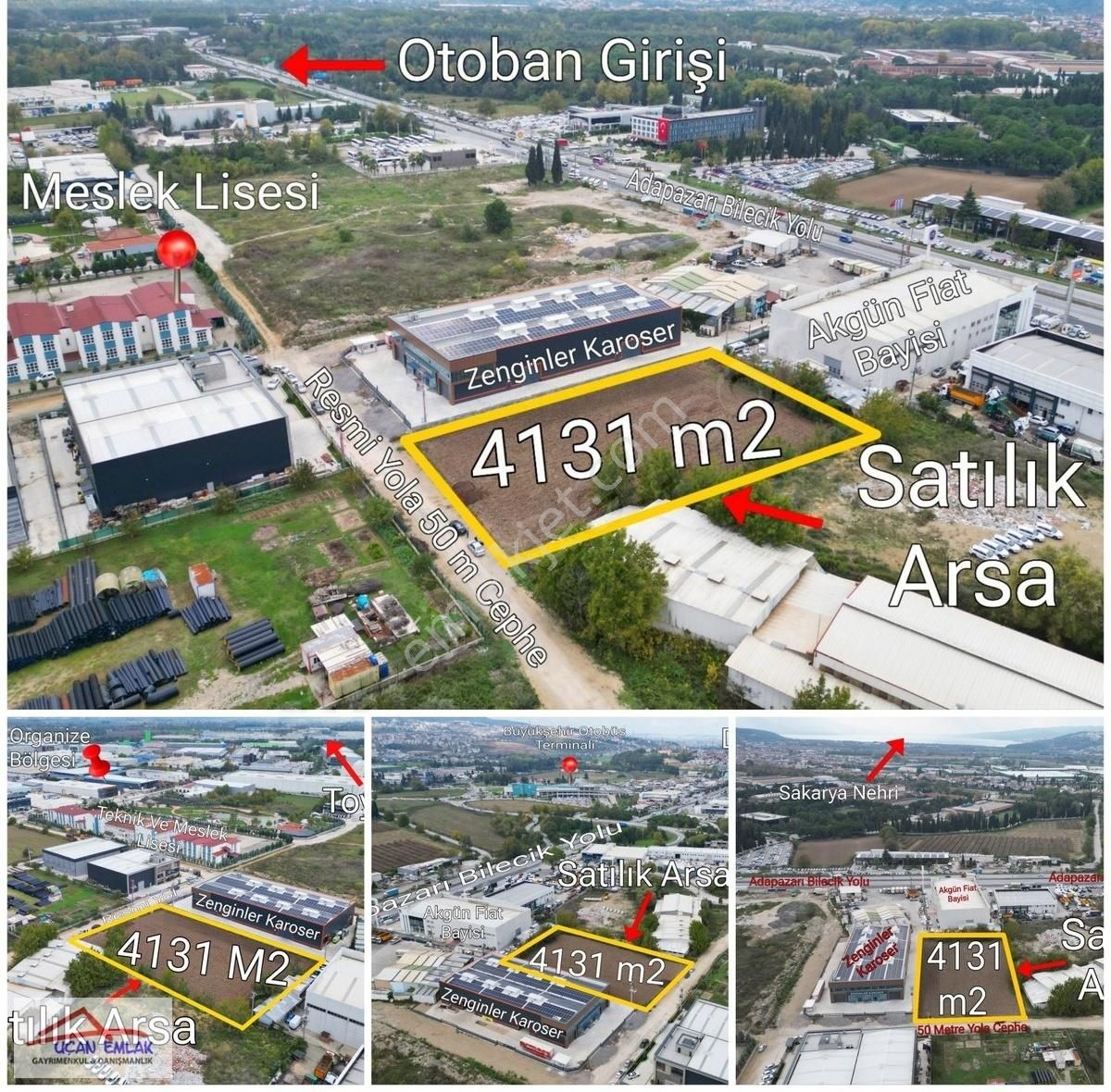 Arifiye Hanlıköy Satılık Sanayi İmarlı Fırsat Sanayi İmarlı Arsa