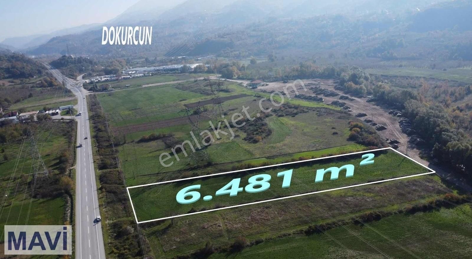 Akyazı Dokurcun Satılık Tarla Remax Mavi'den Akyazı Dokurcunda 6.481 M2 Satılık Arazi..