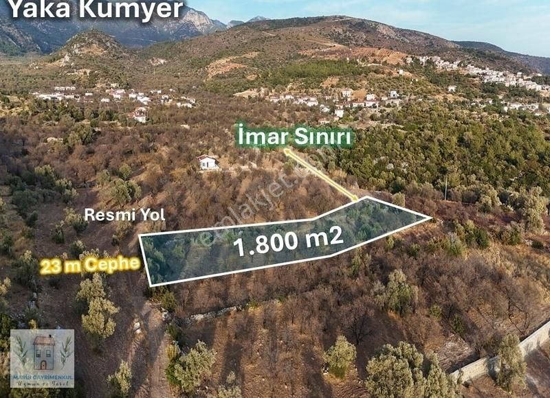 Datça Yaka Satılık Tarla Marinden Yaka Mah. Kumyerde 1.800 M2 İmara Çok Yakın Arazi