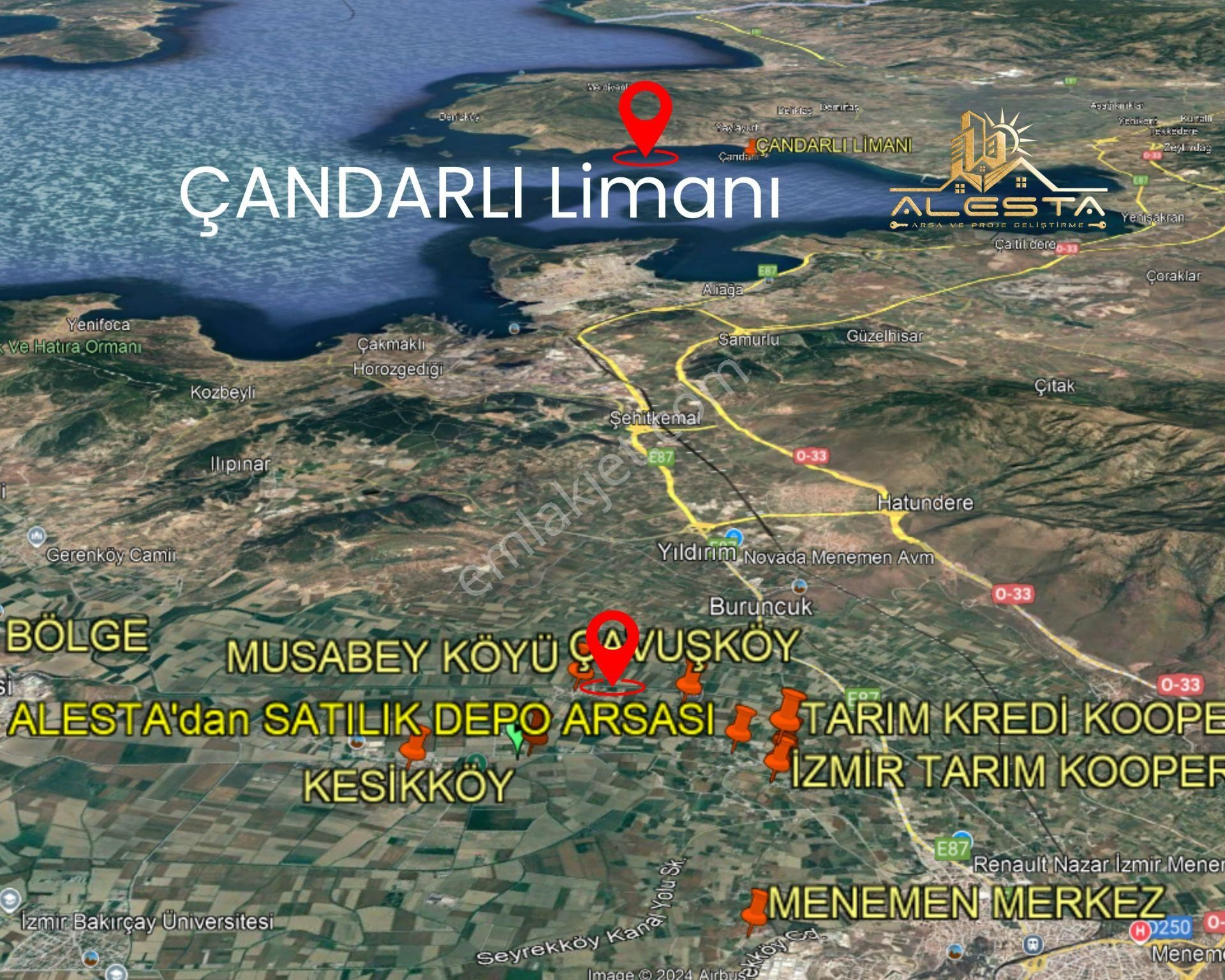 Menemende Kadastral Yol Cepheli Proje Onayları Alınmış 23.500m2 Depo İmarlı Arsa (16.000m2 Kapalı) - Görsel 4