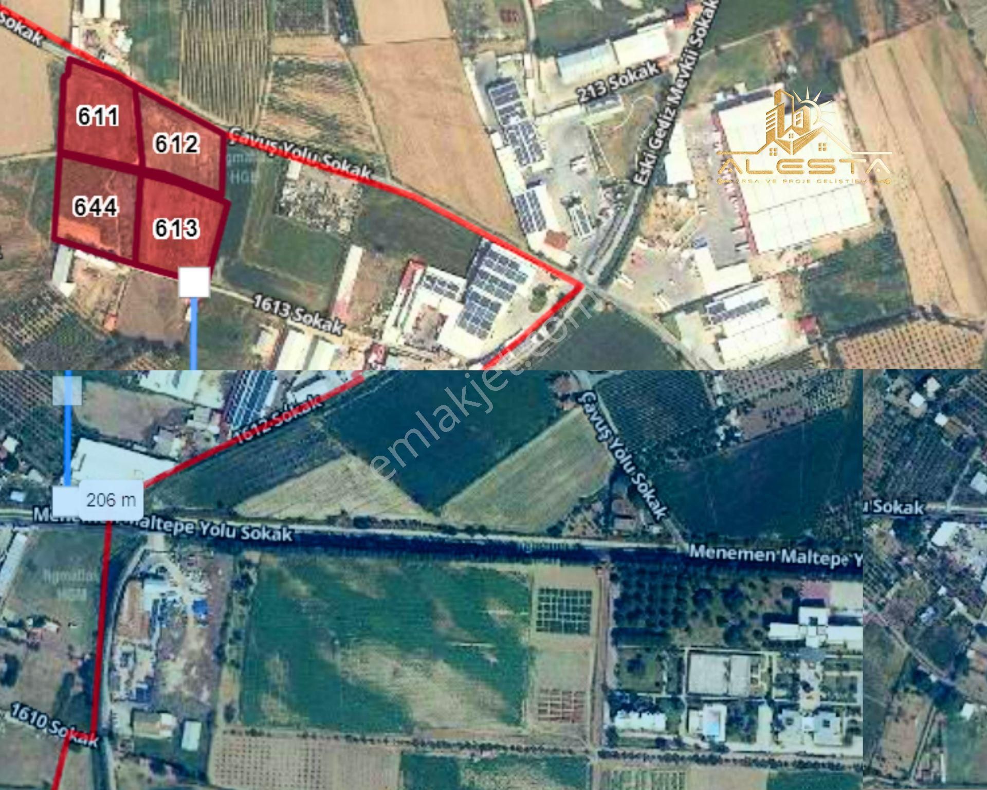 Menemende Kadastral Yol Cepheli Proje Onayları Alınmış 23.500m2 Depo İmarlı Arsa (16.000m2 Kapalı) - Görsel 2