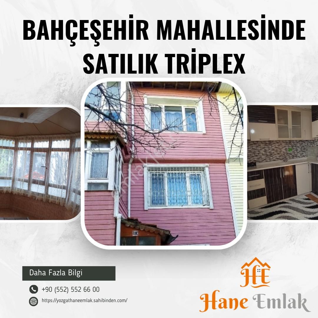 Yozgat Merkez Bahçeşehir Satılık Villa Hane Emlak'tan Bahçeşehirde Satılık Triplex