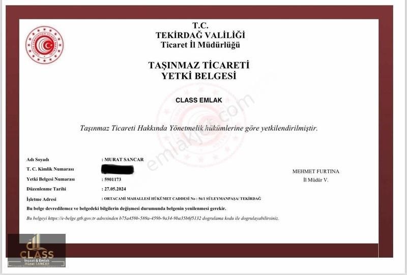 Süleymanpaşa 100. Yıl Kiralık Daire Class'tan 100. Yıl Mah. Kiralık 3+1 Dairemiz