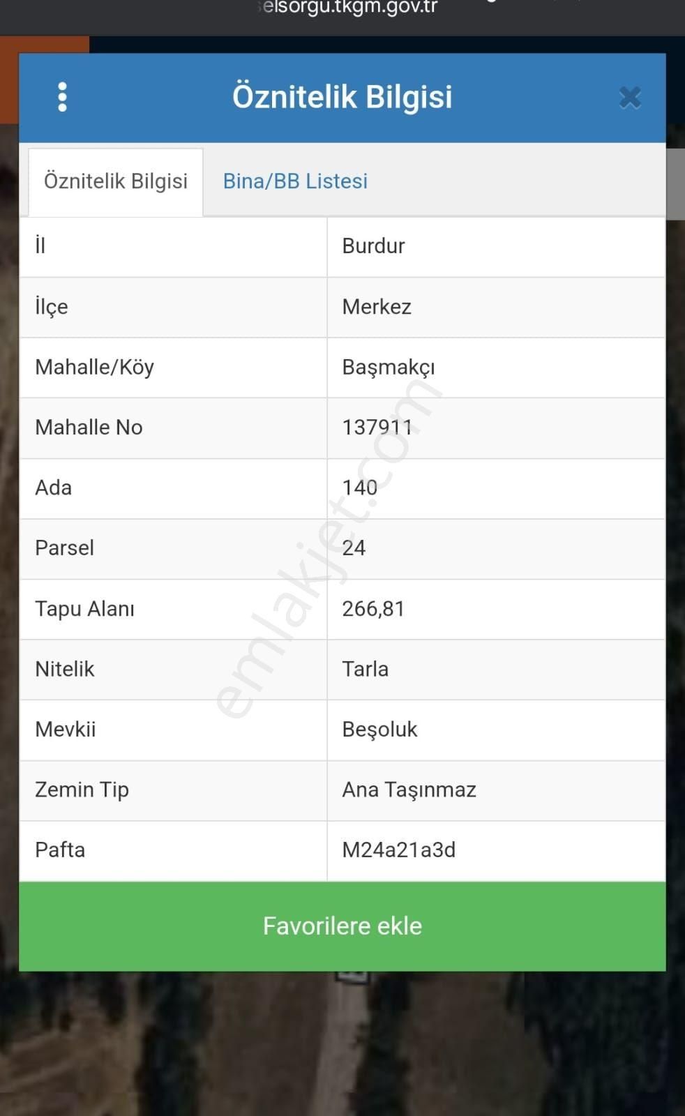 Burdur Merkez Başmakçı Köyü Satılık Bağ & Bahçe Burdur Başmakçı Köyü Satılık Yanyana 2 Bahçe