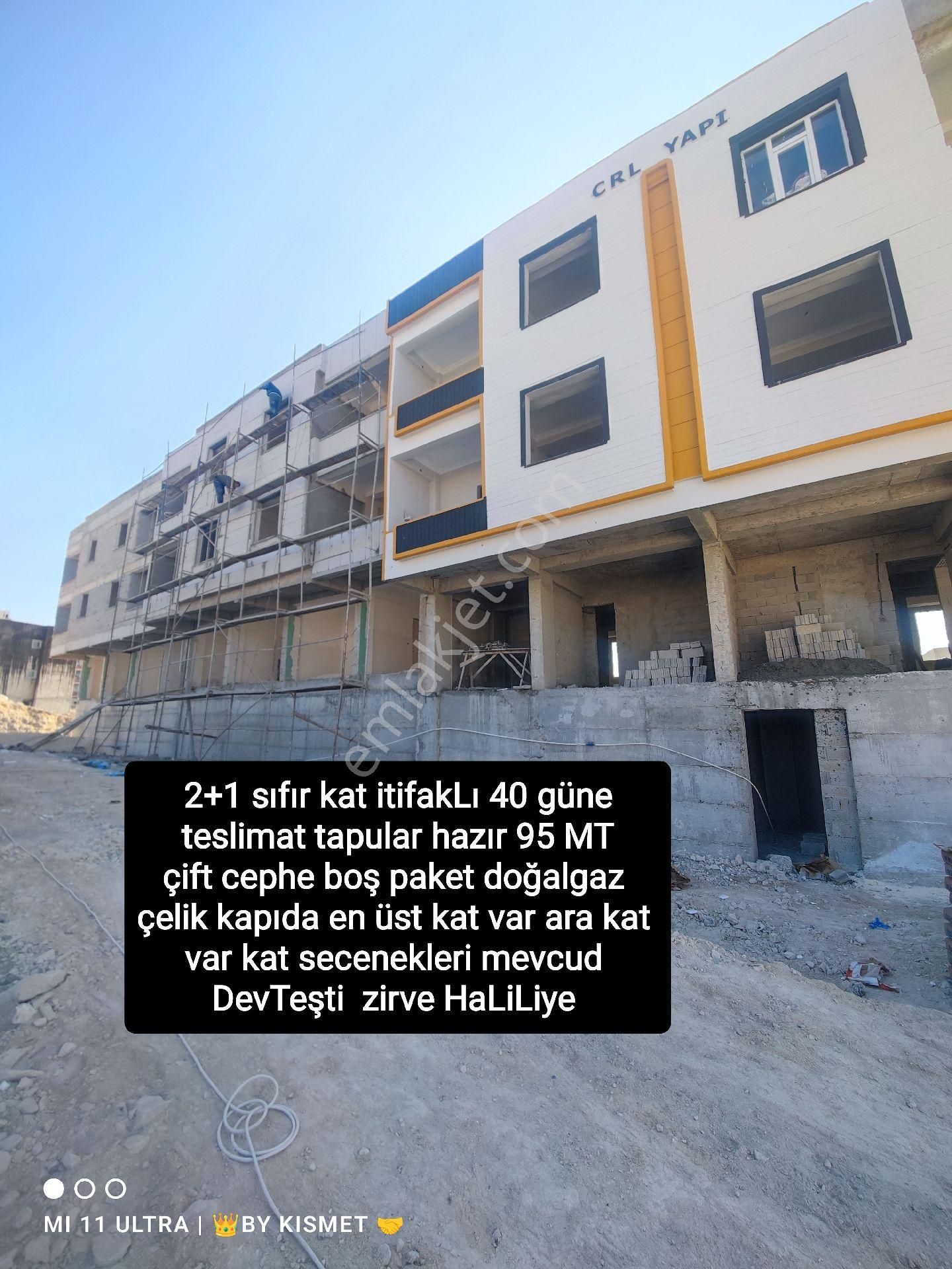 Haliliye Devteyşti Satılık Daire 2+1 Üç Odalı Sıfır 40 Güne Teslimat Tapular Hazir Boş Paket Kat İtifakli