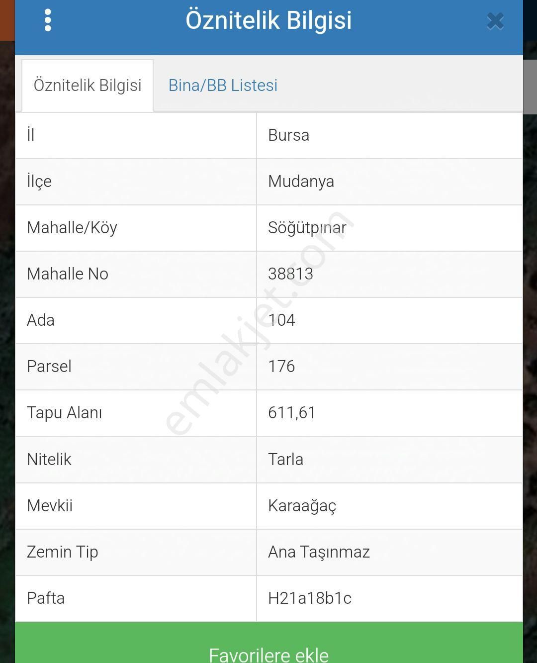 Mudanya Söğütpınar Satılık Tarla Mudanya Da Denize 3 Km Yatrırımlik Arla