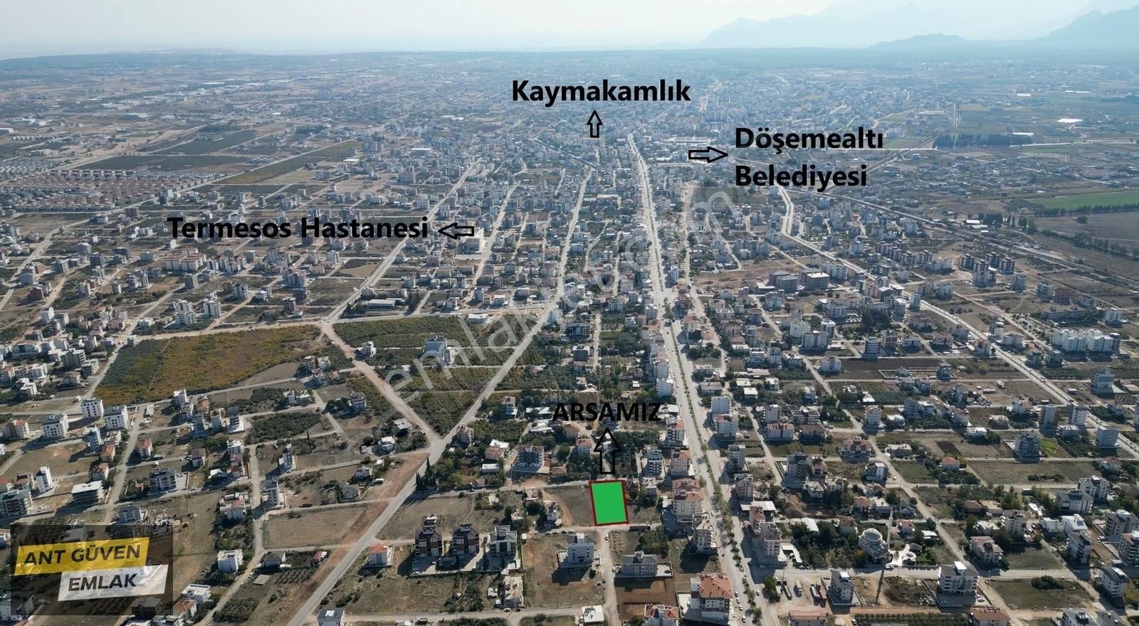 Döşemealtı Yeniköy Satılık Konut İmarlı Atatürk Cd 50 Metre 431 M2 0.80 Emsal 5 Kat İmarlı Köşe Parsel