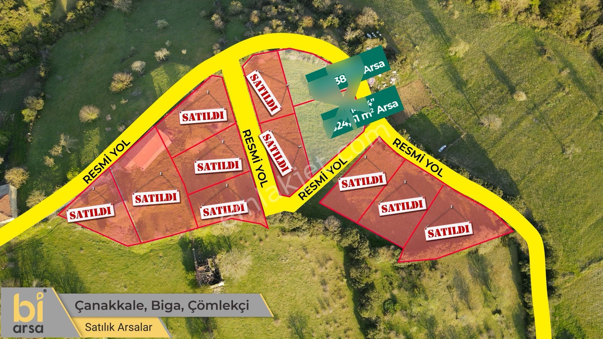 Biga Çömlekçi Köyünde 320 M² İmarlı Arsa - Görsel 32