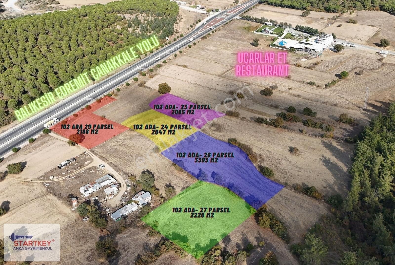 İvrindi Soğanbükü Satılık Tarla Startkey İvrindi'de Otobana 11km Satılık 2220m2 Tarla