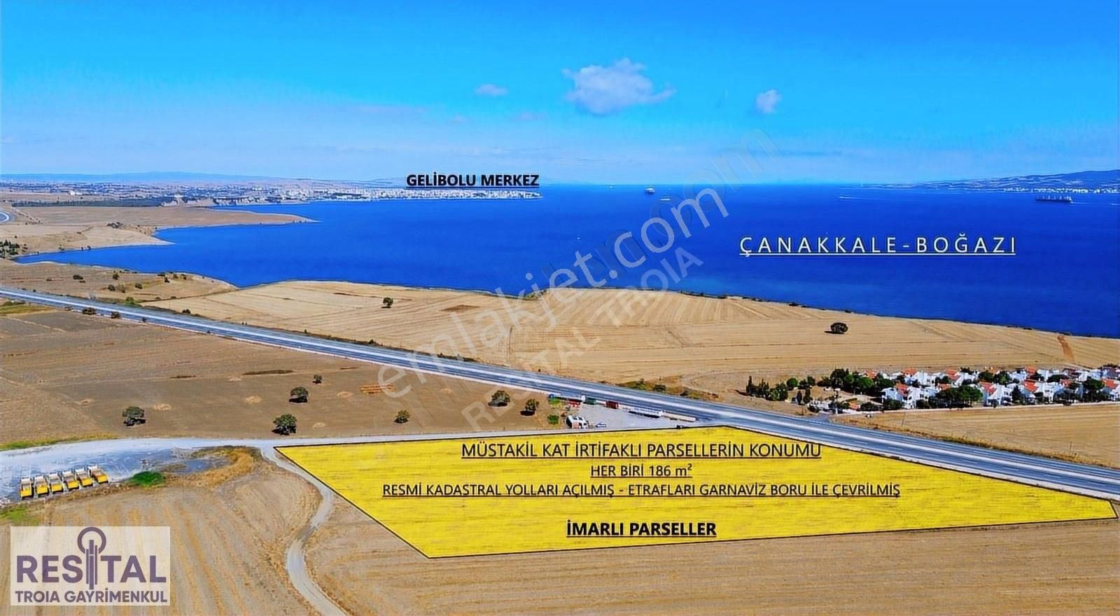 Resital Troiadan Eşsiz Boğaz Ve Köprü Manzaralı İmarlı Arsalar..