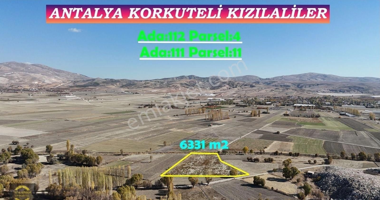 Korkuteli Kızılaliler Satılık Tarla Antalya Korkuteli Kızılalilerde 6331 M2 Yatırımlık Satılık Tarla