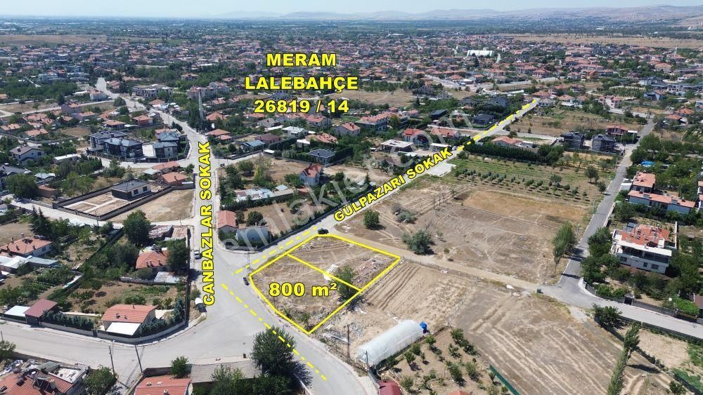 Meram Lalebahçe Satılık Konut İmarlı  KONYA / MERAM / LALEBAHÇE DE 800 m² VİLLALIK İMARLI ARSA