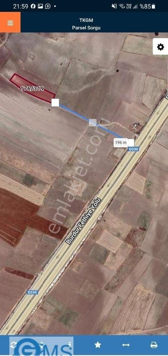 Burdur Karamanlı Mürsellerde 2334m2 Tek Tapu Yolu Var Müstakil Parsel Fethiye Yoluna Yakın - Görsel 6