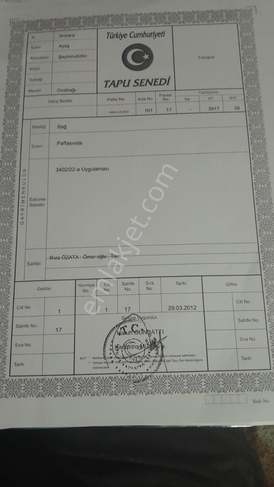 Çıtırık'tan Ayaş Bayram Mahallesi Acil Tek Tapu Köy Önü Mevkii!* - Görsel 21
