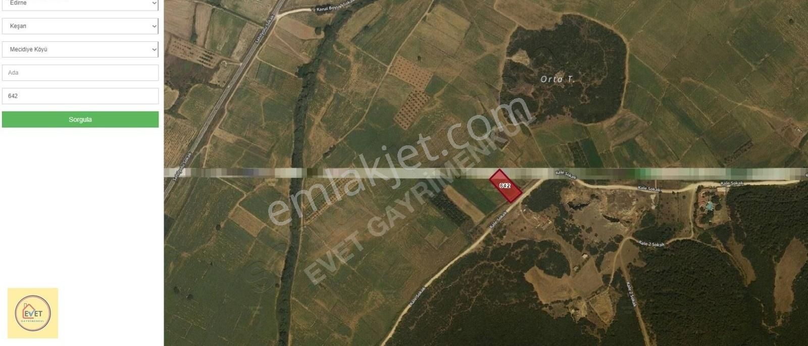 Keşan Mecidiye Köyü (Cumhuriyet) Satılık Tarla Edirne Keşan Mecidiye 642 Parselde 1550 M2 Satılık Arazi